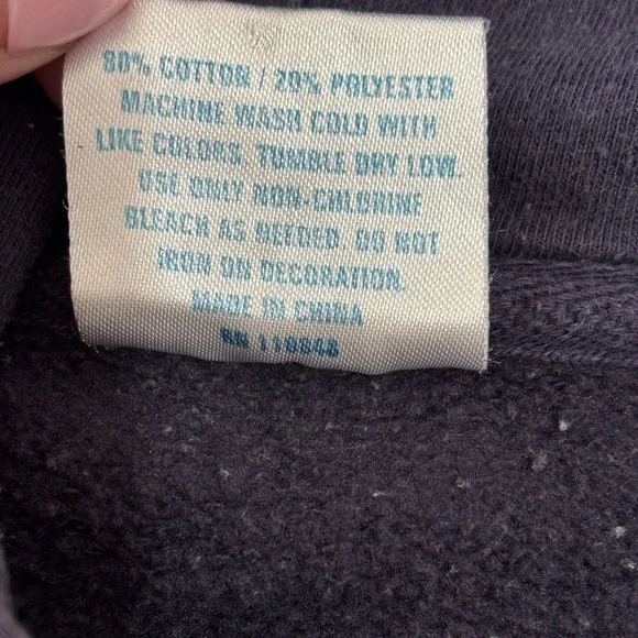 WVU Mountaineers Hoodie Mens L E5 Sportswear Blue Yellow Appliqué Flaws - Picture 4 of 9